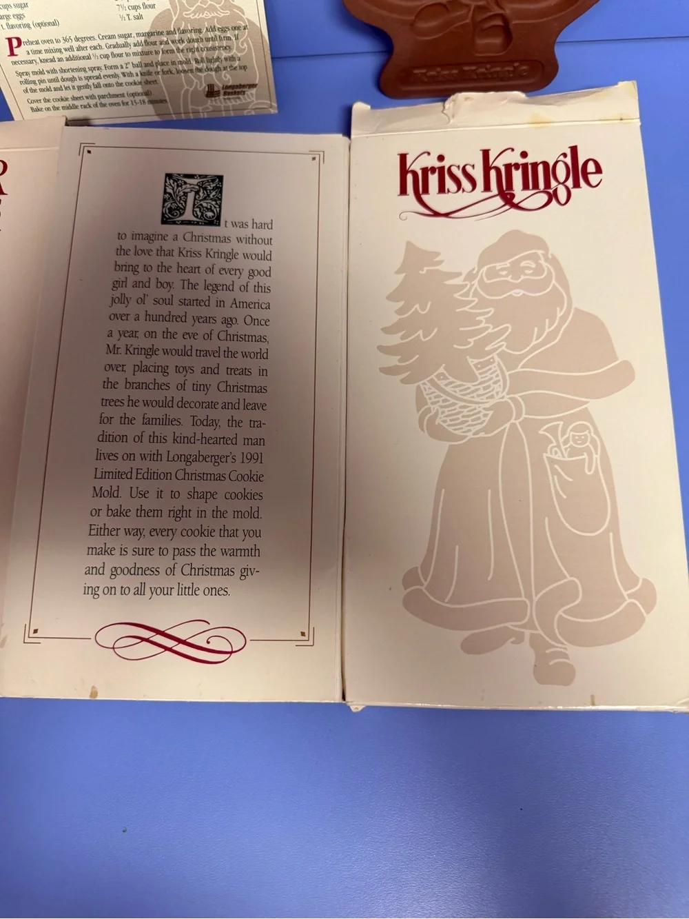 Longaberger 1990 and 1991 Santa cookie molds